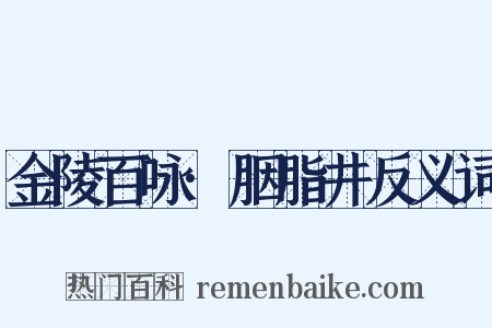 金陵百咏·胭脂井反义词是什么意思的图片